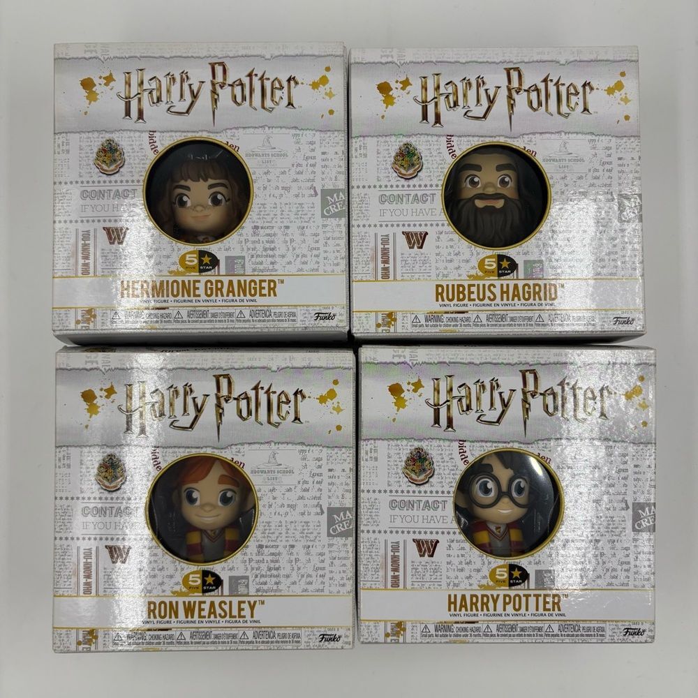 NIB Funko Harry Potter Vinyl Figure Set Ron Weasley Hermione Granger Hagrid